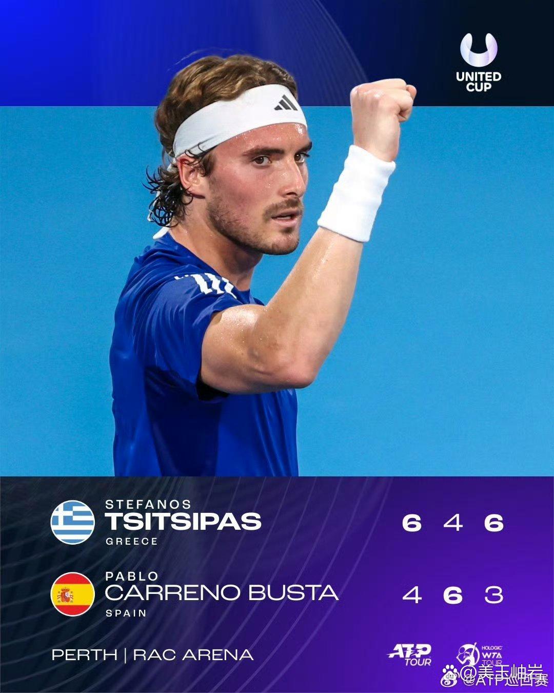 联合杯轻取法网，西西帕斯高光表现